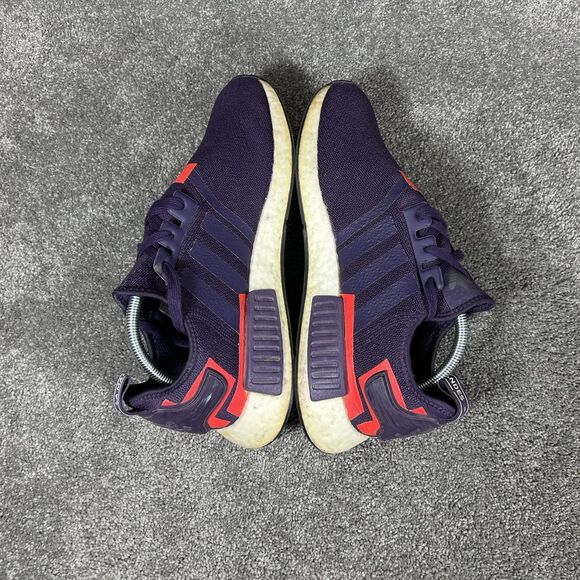 Adidas NMD_R1 Boost BD7752 Mens Size 10.5 Purple Red Athletic Running Shoes Used main image 10